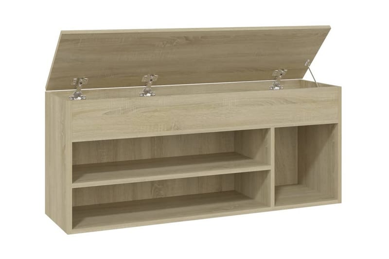 Skobänk sonoma-ek 105x30x45 cm spånskiva - Brun - Förvaring - Sko- & klädförvaring - Skoförvaring
