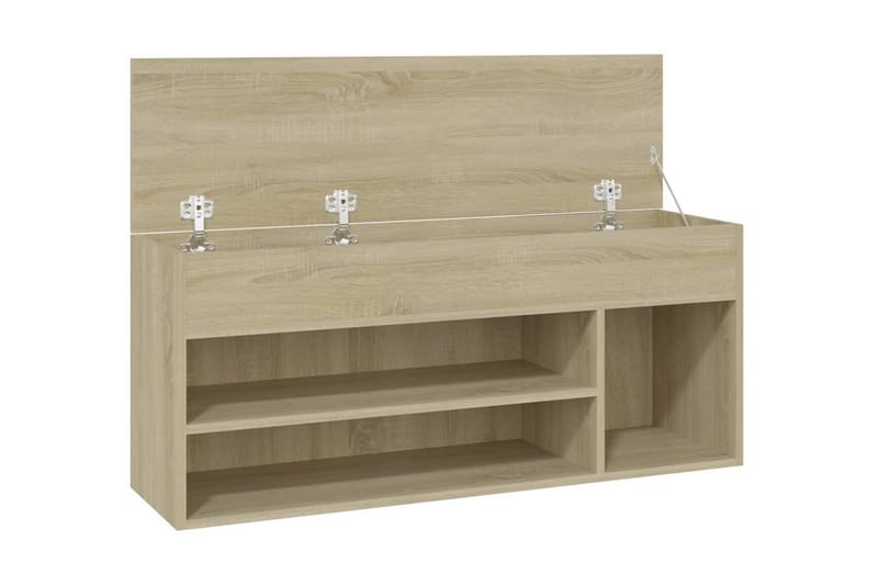 Skobänk sonoma-ek 105x30x45 cm spånskiva - Brun - Förvaring - Sko- & klädförvaring - Skoförvaring