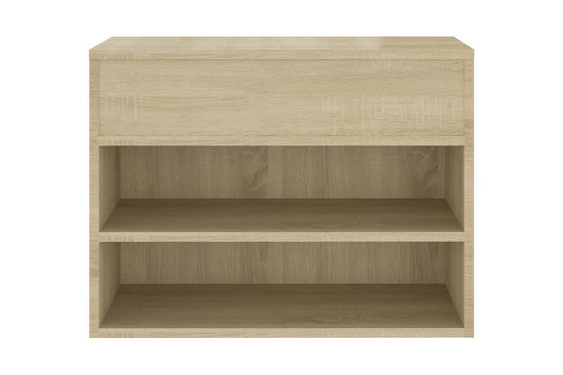 Skobänk sonoma-ek 60x30x45 cm spånskiva - Brun - Förvaring - Sko- & klädförvaring - Skoförvaring