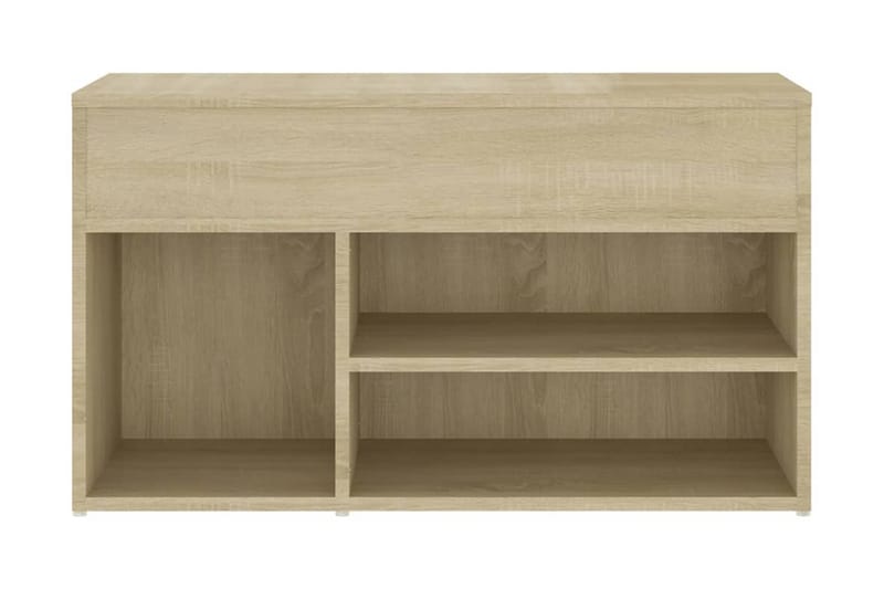 Skobänk sonoma-ek 80x30x45 cm spånskiva - Brun - Förvaring - Sko- & klädförvaring - Skoförvaring