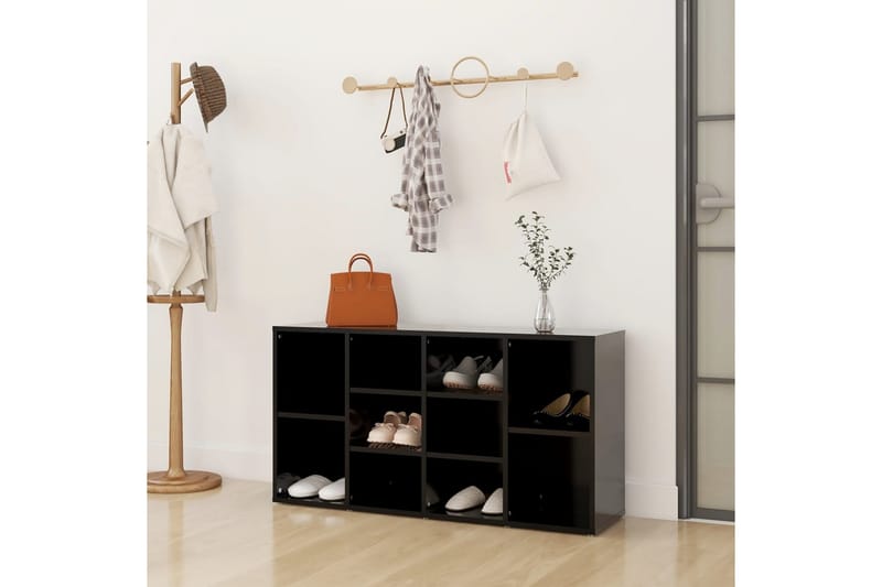 Skobänk Svart 103x30x54,5 cm spånskiva - Svart - Förvaring - Sko- & klädförvaring - Skoförvaring