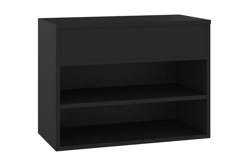 Skobänk svart 60x30x45 cm spånskiva - Svart - Förvaring - Sko- & klädförvaring - Skoförvaring