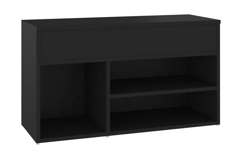 Skobänk svart 80x30x45 cm spånskiva - Svart - Förvaring - Sko- & klädförvaring - Skoförvaring