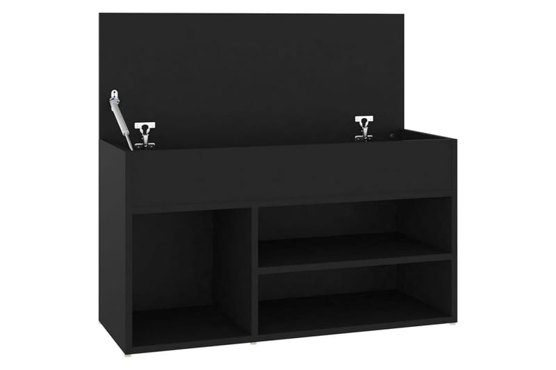 Skobänk svart 80x30x45 cm spånskiva - Svart - Förvaring - Sko- & klädförvaring - Skoförvaring