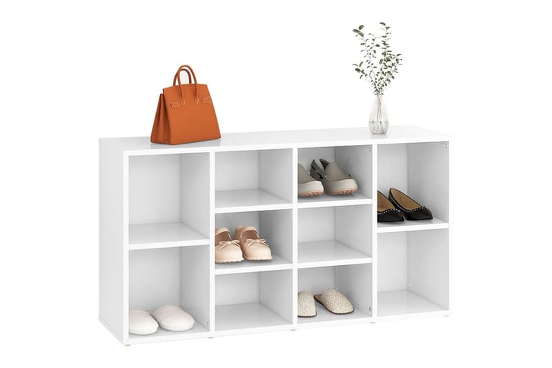 Skobänk vit 103x30x54,5 cm spånskiva - Vit - Förvaring - Sko- & klädförvaring - Skoförvaring