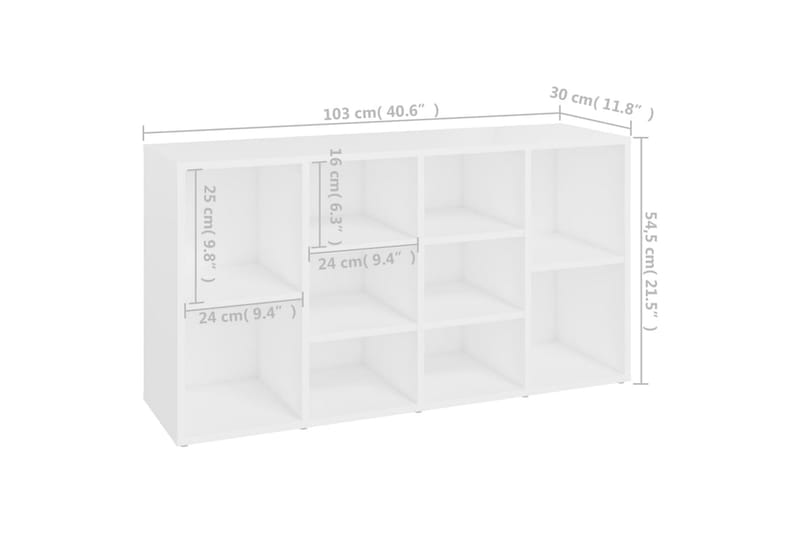 Skobänk vit 103x30x54,5 cm spånskiva - Vit - Förvaring - Sko- & klädförvaring - Skoförvaring