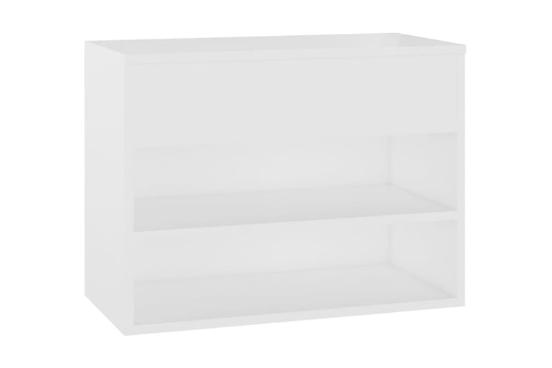 Skobänk vit 60x30x45 cm spånskiva - Vit - Skoförvaring - Bänk med skoförvaring