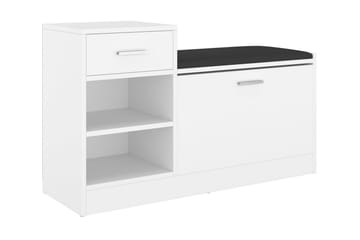 Skobänk vit 94,5x31x57 cm spånskiva