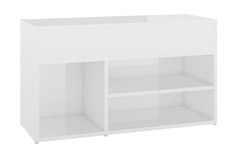 Skobänk vit högglans 80x30x45 cm spånskiva - Vit högglans - Förvaring - Sko- & klädförvaring - Skoförvaring