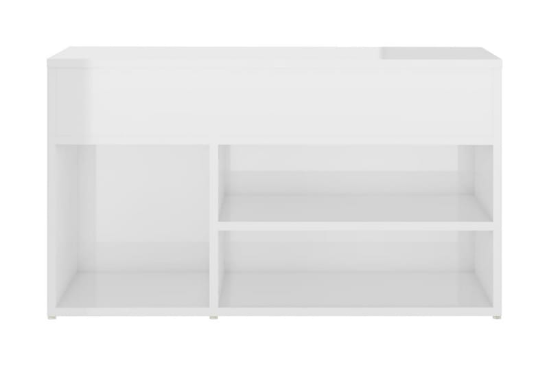Skobänk vit högglans 80x30x45 cm spånskiva - Vit högglans - Förvaring - Sko- & klädförvaring - Skoförvaring