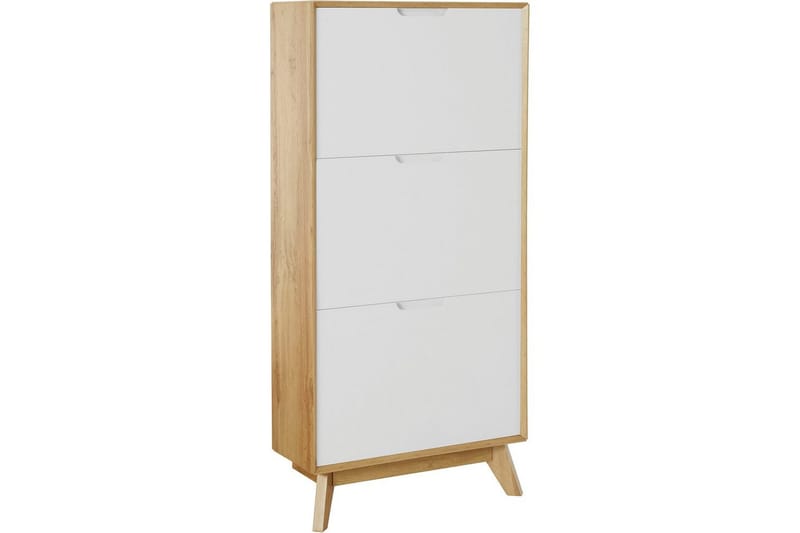 Skoförvaring Ezra 3 klaffar 60x24x125 cm, Wotan-ek/Vit - 60x24x125 cm, Wotan-ek/Vit - Förvaring - Sko- & klädförvaring - Skoförvaring
