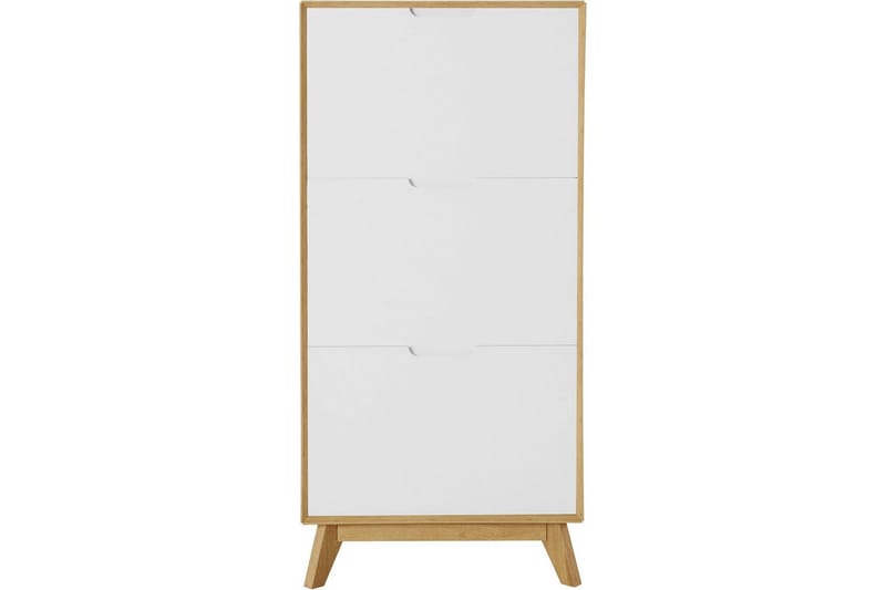 Skoförvaring Ezra 3 klaffar 60x24x125 cm, Wotan-ek/Vit - 60x24x125 cm, Wotan-ek/Vit - Förvaring - Sko- & klädförvaring - Skoförvaring