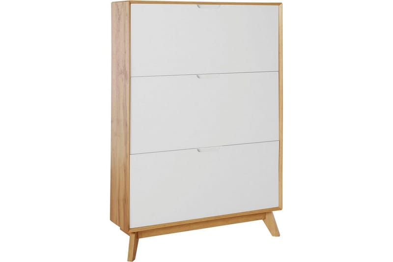Skoförvaring Ezra 3 klaffar 89x24x125 cm, Wotan-ek/Vit - 89x24x125 cm, Wotan-ek/Vit - Förvaring - Sko- & klädförvaring - Skoförvaring
