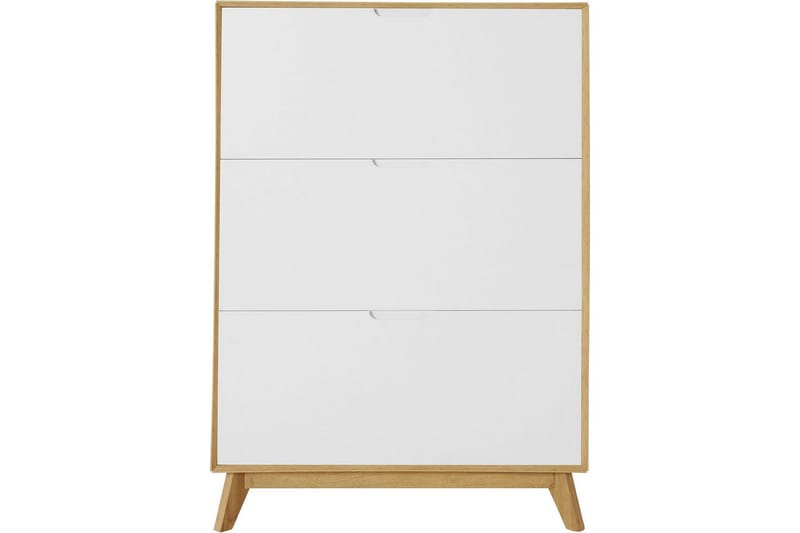 Skoförvaring Ezra 3 klaffar 89x24x125 cm, Wotan-ek/Vit - 89x24x125 cm, Wotan-ek/Vit - Förvaring - Sko- & klädförvaring - Skoförvaring