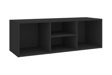 Skoförvaringsbänk svart 105x35x35 cm spånskiva