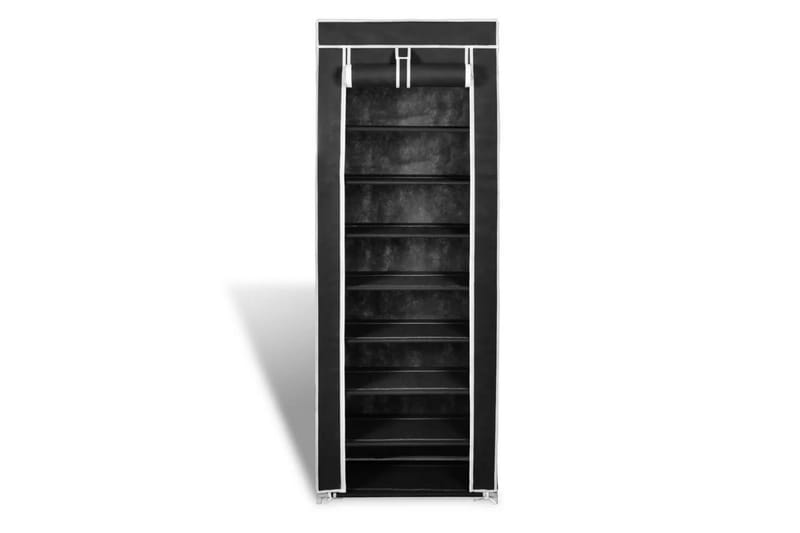 Skogarderob med överdrag 57x29x162 cm svart - Svart - Förvaring - Sko- & klädförvaring - Skoförvaring
