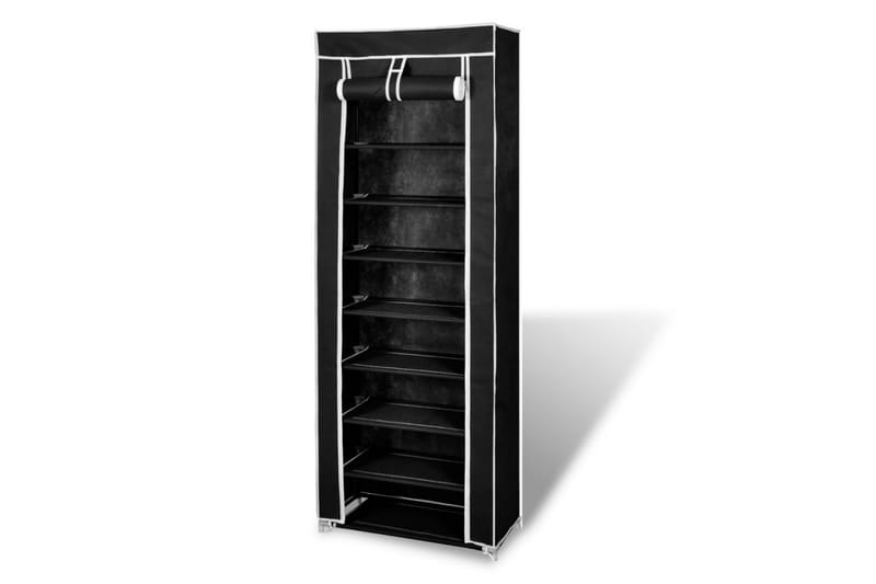 Skogarderob med överdrag 57x29x162 cm svart - Svart - Förvaring - Sko- & klädförvaring - Skoförvaring