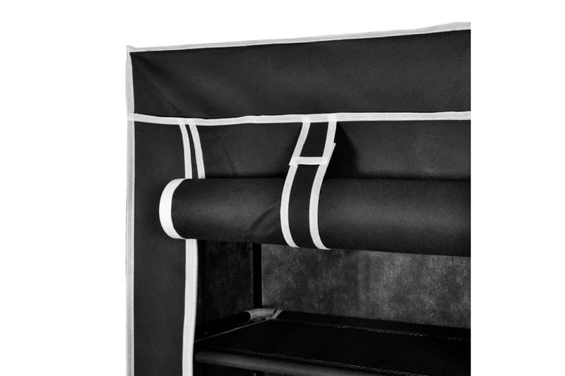 Skogarderob med överdrag 57x29x162 cm svart - Svart - Förvaring - Sko- & klädförvaring - Skoförvaring