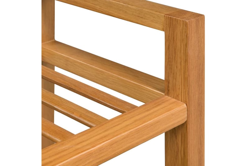 Skohylla med 2 hyllor 50x27x40 cm massiv ek - Brun - Förvaring - Sko- & klädförvaring - Skoförvaring