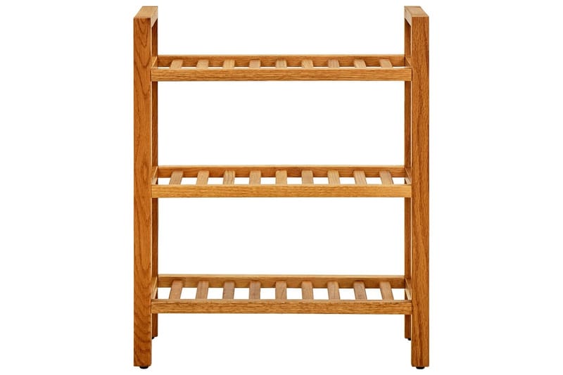 Skohylla med 3 hyllor 50x27x60 cm massiv ek - Brun - Förvaring - Sko- & klädförvaring - Skoförvaring