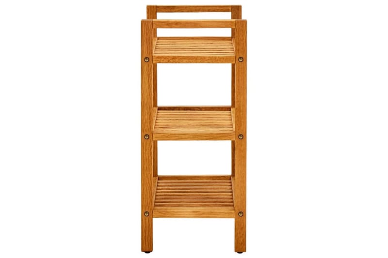 Skohylla med 3 hyllor 50x27x60 cm massiv ek - Brun - Förvaring - Sko- & klädförvaring - Skoförvaring