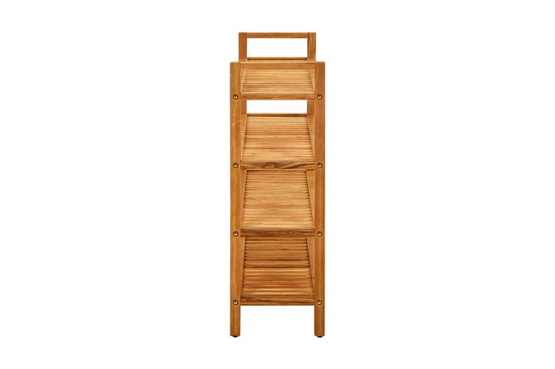 Skohylla med 4 hyllor 100x27x80 cm massiv ek - Brun - Förvaring - Sko- & klädförvaring - Skoförvaring