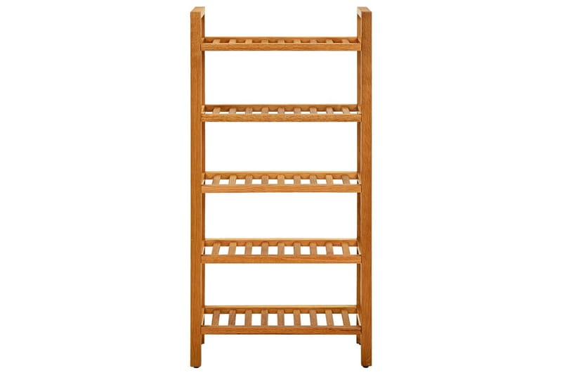 Skohylla med 5 hyllor 50x27x100 cm massiv ek - Brun - Förvaring - Sko- & klädförvaring - Skoförvaring