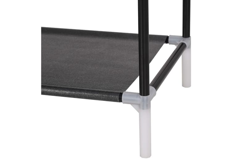 Skohylla med 8 hyllor metall och non-woven tyg svart - Svart - Förvaring - Sko- & klädförvaring - Skoförvaring