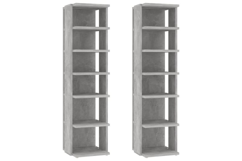 Skohyllor 2 st betonggrå 25x27x102 cm - Betonggrå - Förvaring - Sko- & klädförvaring - Skoförvaring