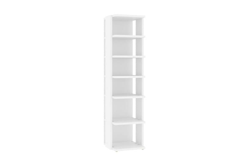 Skohyllor 2 st vit 25x27x102 cm spånskiva - Vit - Förvaring - Sko- & klädförvaring - Skoförvaring