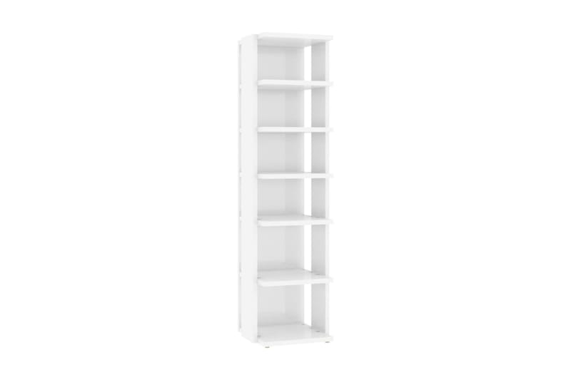 Skohyllor 2 st vit högglans 25x27x102 cm - Vit högglans - Förvaring - Sko- & klädförvaring - Skoförvaring