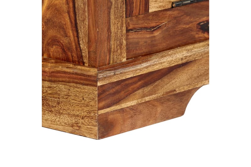 Skoskåp 140x35x90 cm massivt sheshamträ - Brun - Förvaring - Sko- & klädförvaring - Skoförvaring