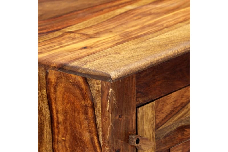 Skoskåp 140x35x90 cm massivt sheshamträ - Brun - Förvaring - Sko- & klädförvaring - Skoförvaring