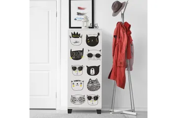 Skoskåp 38x50 cm - Vit/Svart - Förvaring - Sko- & klädförvaring - Skoförvaring