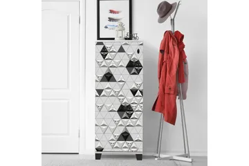Skoskåp 38x50 cm - Vit/Svart - Förvaring - Sko- & klädförvaring - Skoförvaring
