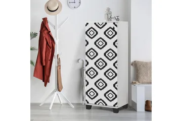 Skoskåp 38x50 cm - Vit/Svart - Förvaring - Sko- & klädförvaring - Skoförvaring