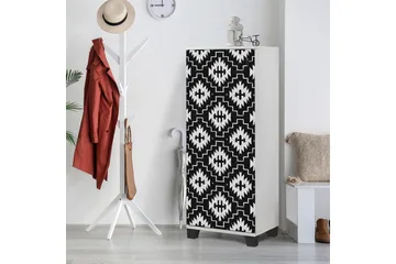 Skoskåp 38x50 cm - Vit/Svart - Förvaring - Sko- & klädförvaring - Skoförvaring