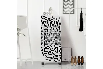 Skoskåp 38x50 cm - Vit/Svart - Förvaring - Sko- & klädförvaring - Skoförvaring