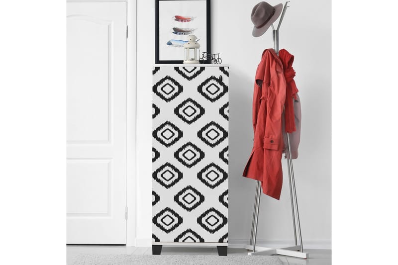 Skoskåp 38x50 cm - Vit/Svart - Förvaring - Sko- & klädförvaring - Skoförvaring