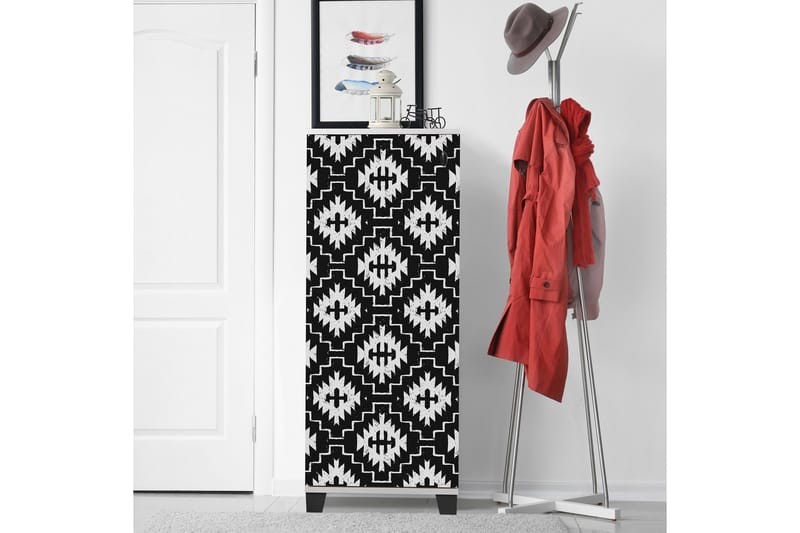 Skoskåp 38x50 cm - Vit/Svart - Förvaring - Sko- & klädförvaring - Skoförvaring