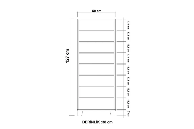 Skoskåp 38x50 cm - Vit/Svart - Förvaring - Sko- & klädförvaring - Skoförvaring