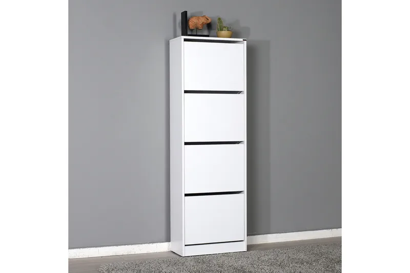 Skoskåp 51x157 cm - Vit - Förvaring - Sko- & klädförvaring - Skoförvaring