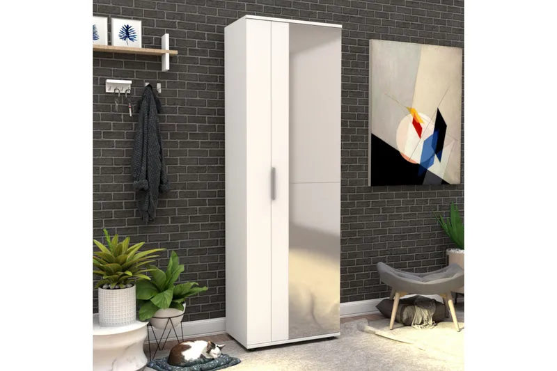 Skoskåp 60x187 cm - Vit - Förvaring - Sko- & klädförvaring - Skoförvaring