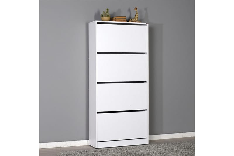 SKOSKÅP 73x157 cm Vit - Vit - Skoskåp - Skoförvaring