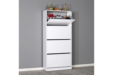 Skoskåp 73x157 cm - Vit - Förvaring - Sko- & klädförvaring - Skoförvaring