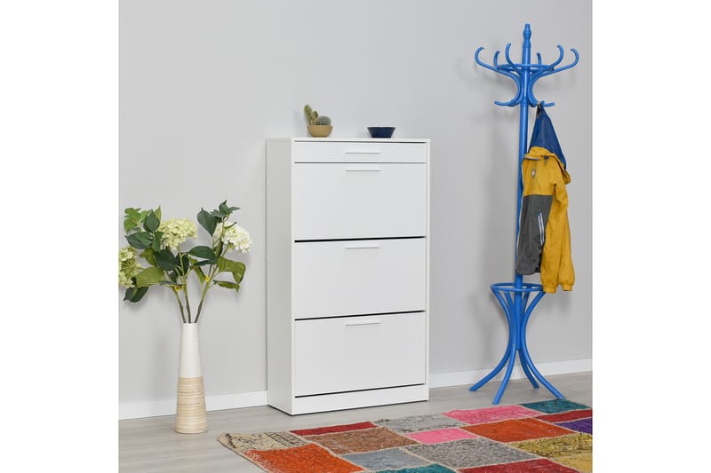 SKOSKÅP 75x128 cm Vit - Vit - Förvaring - Sko- & klädförvaring - Skoförvaring