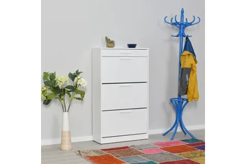 Skoskåp 75x128 cm - Vit - Förvaring - Sko- & klädförvaring - Skoförvaring