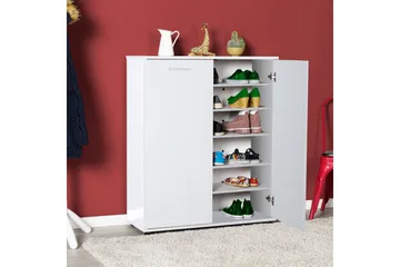 Skoskåp 91x108 cm - Vit - Förvaring - Sko- & klädförvaring - Skoförvaring