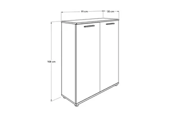 Skoskåp 91x108 cm - Vit - Förvaring - Sko- & klädförvaring - Skoförvaring