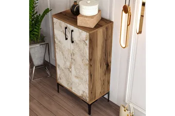Babice Skoskåp 35x60 cm - Valnöt/Beige - Förvaring - Sko- & klädförvaring - Skoförvaring - Skoskåp
